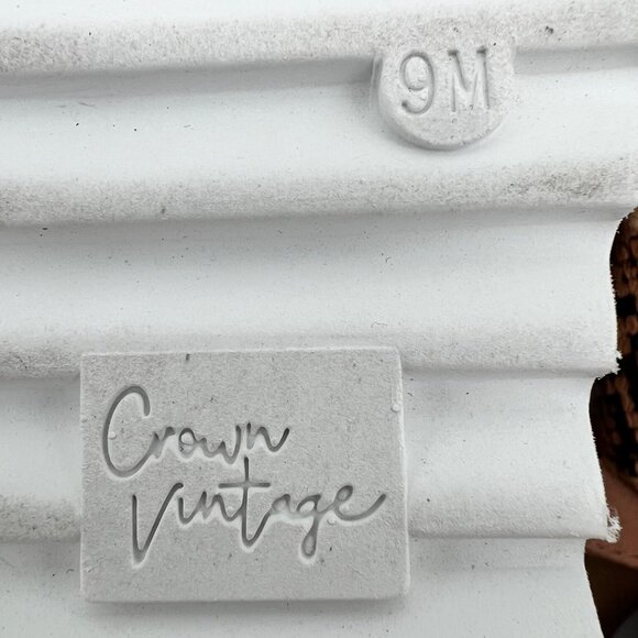 Crown Vintage Espadrille Platform Sandals Womens 9M Snake Print Tan Ankle Strap - Picture 3 of 14